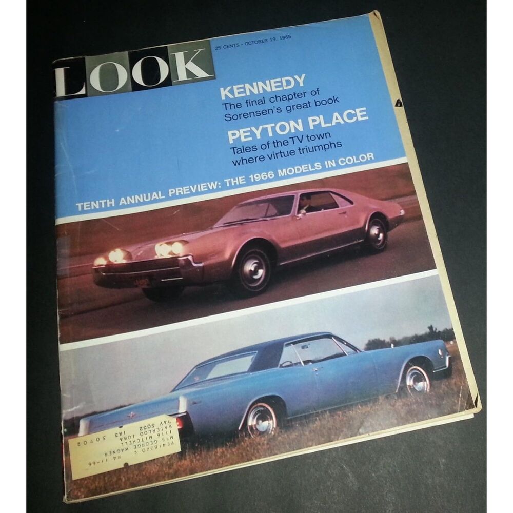 LOOK Magazine October 19, 1965 Kennedy 1966 Model Cars